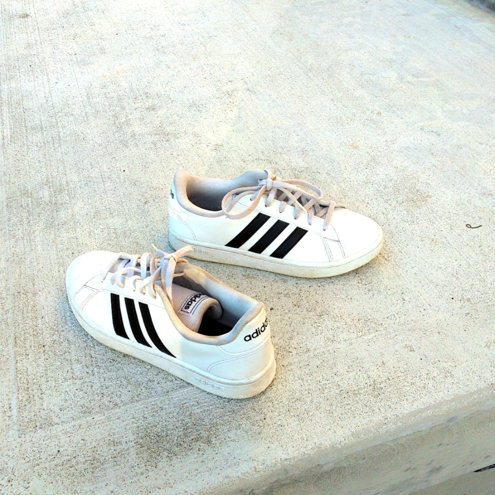 Adidas Gazelle white leather runners